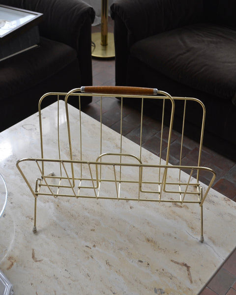 Vintažinis 50’s Mid Century Modern stiliaus žurnalų dėklas