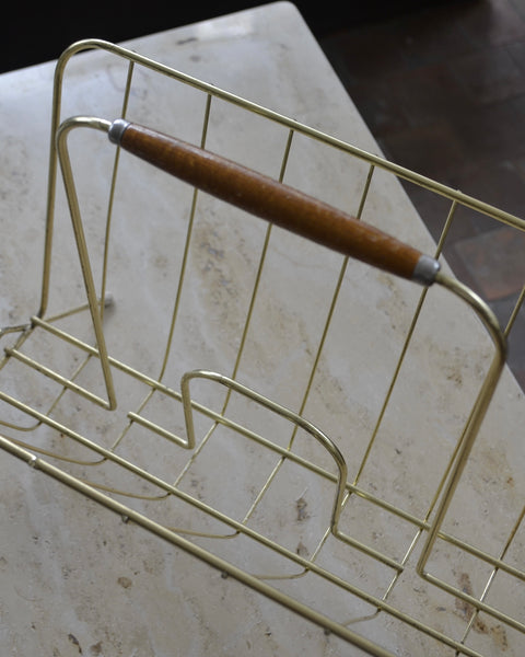 Vintažinis 50’s Mid Century Modern stiliaus žurnalų dėklas