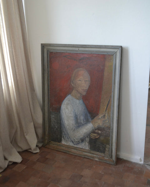 Savitos stilistikos paveikslas, aliejus ant medžio.