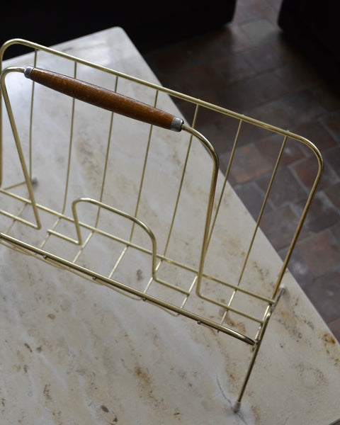 Vintažinis 50’s Mid Century Modern stiliaus žurnalų dėklas