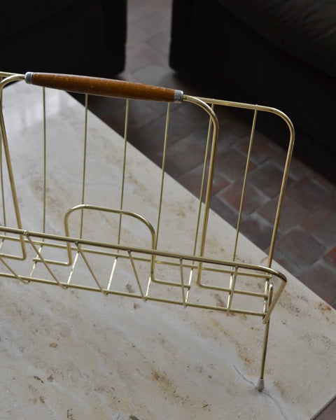 Vintažinis 50’s Mid Century Modern stiliaus žurnalų dėklas