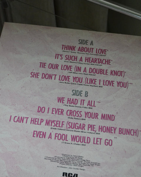 Think About Love“ 1986 m. Dolly Parton vinilinė plokštelė