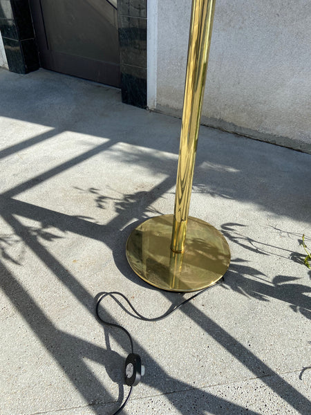 GOLDEN FLOOR LAMP BY GLASHÜTTE LIMBURG, 1960S